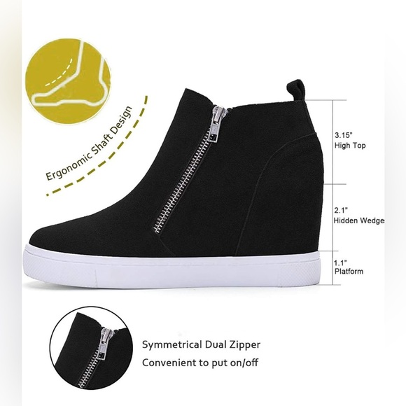 NEW Women’s Athlefit Hidden Wedge Sneakers - Picture 4 of 4